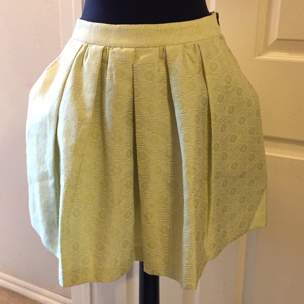 Lime Yellow Skater Skirt
